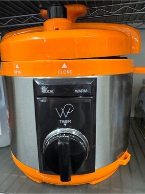 Wolfgang Puck Orange Electric Pressure Cooker with WP Timer like New